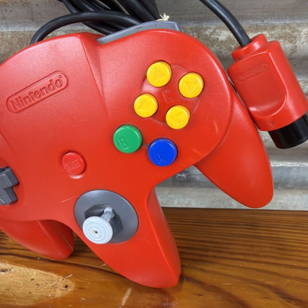 Nintendo 64 OEM Controller (Red) Cleaned | Tested With Memory/Controller Pack - Picture 3 of 16